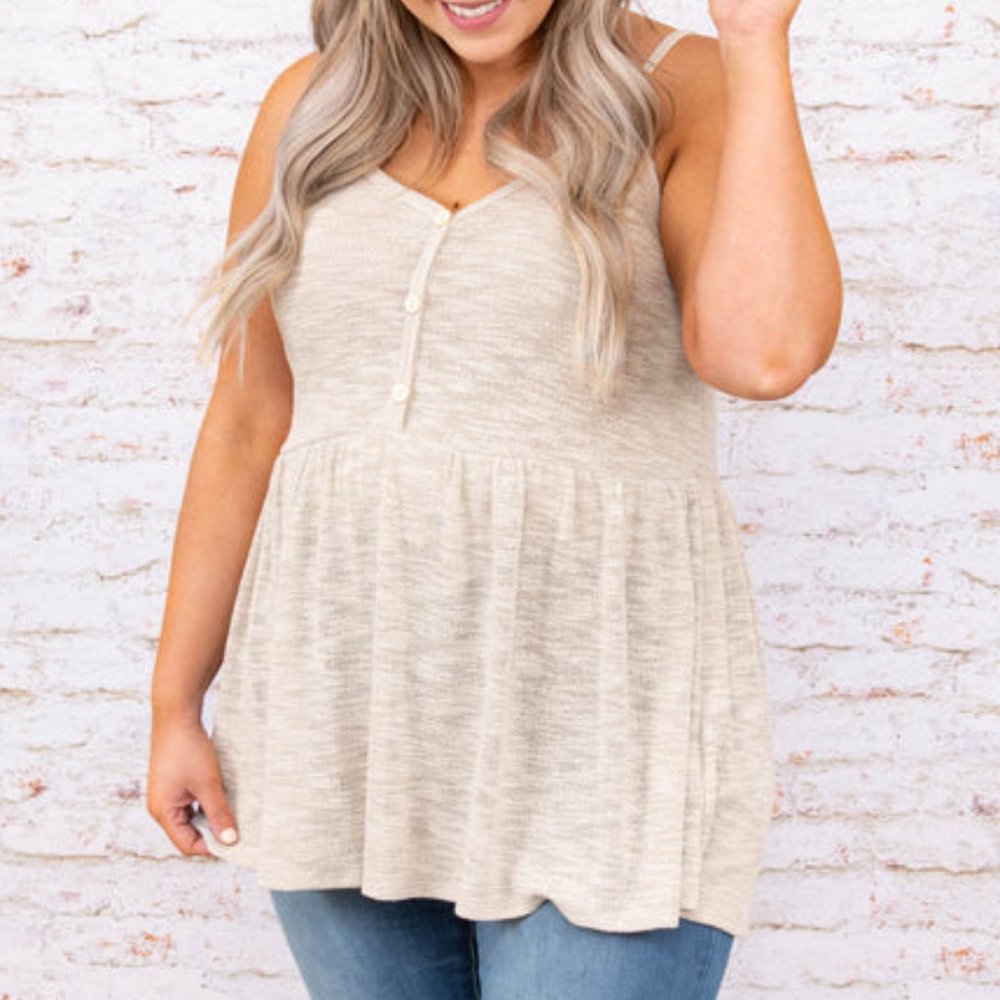 My Next Ocean Drive Tank, Pale Grey